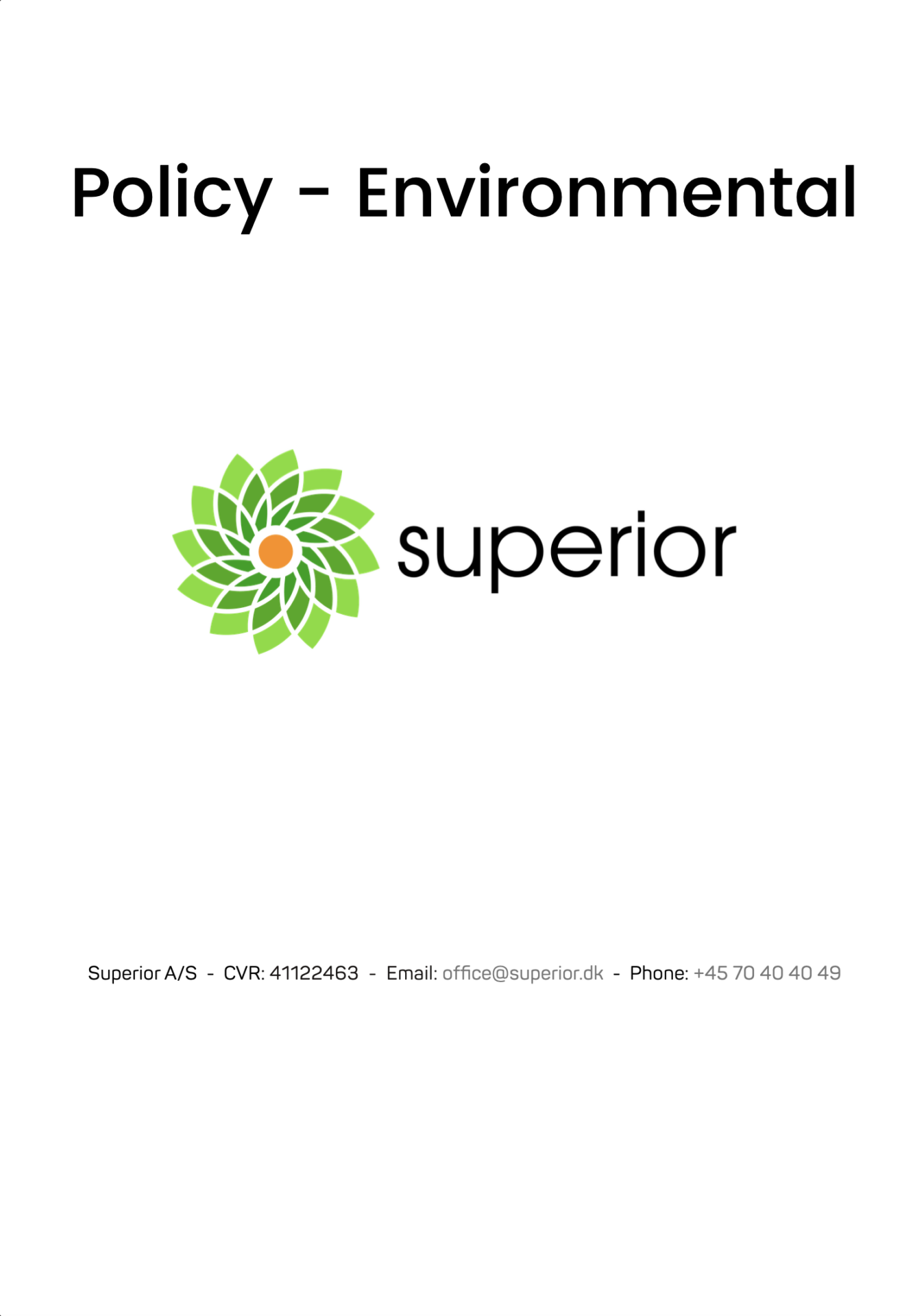 Policy Environmental